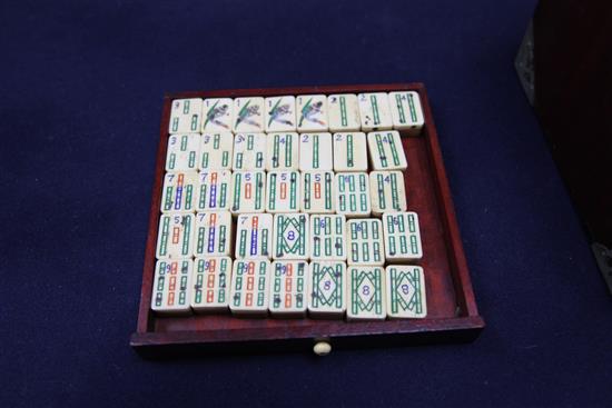 A mahjong set, boxed